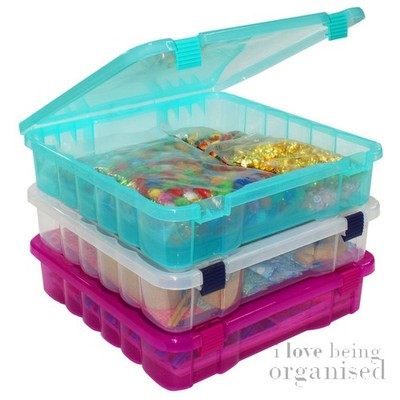 Creative Options XL Stackable Multi-Craft Storage Box, 3 Pack