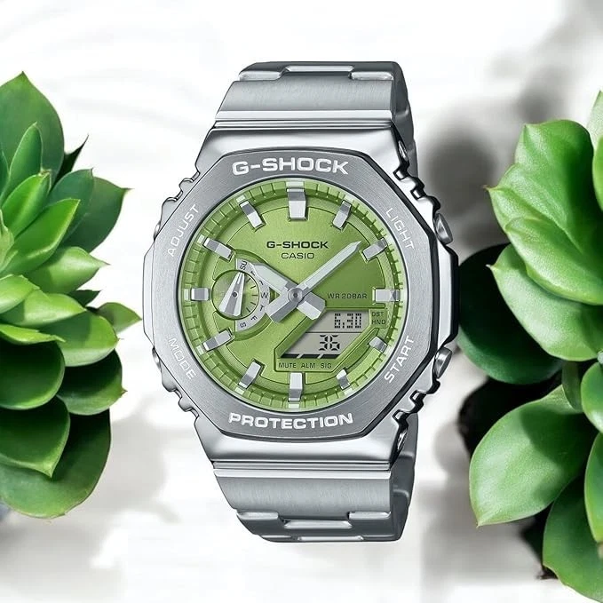 Reloj G-Shock GM-2110D-3AER Hombre – Reloj Verde con Bisel Metálico