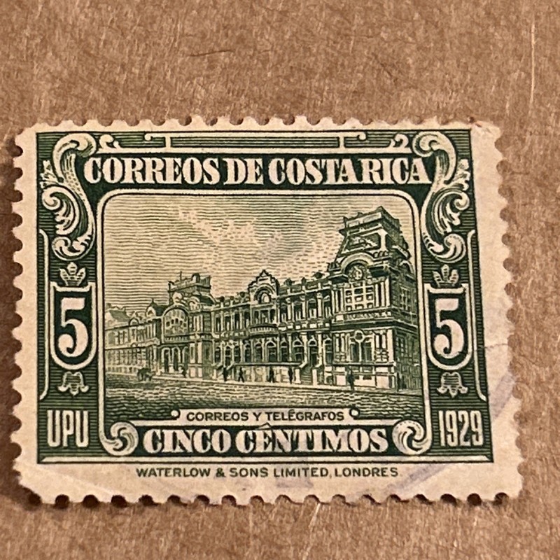 USED COSTA RICA SCOTT #155 POSTAL & TELEGRAPH 5C, 1929-1930