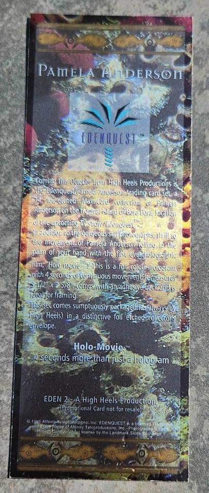 1995 HIGH HEELS EDENQUEST - Pamela Anderson Promo Card - Image 2 of 2