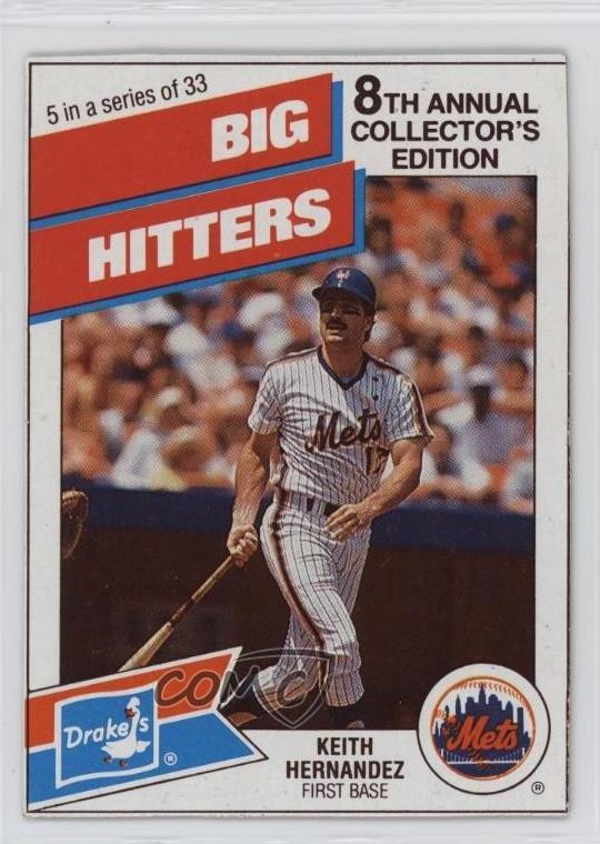 1988 Drake's Big Hitters/Super Pitchers Food Issue Keith Hernandez #5 1e04
