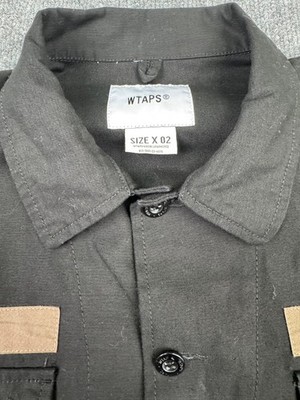 WTAPS Jungle Shirt Jacket Size 02 Black Military Utility Button Up