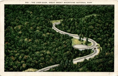 Chimney Tops, Loop-Over, Great Smoky Mountains National Park, Newfound Postcard