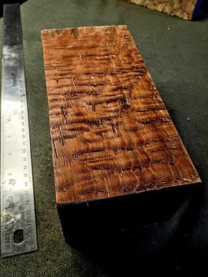 Curly Maple Turning Block 8 1/8 x 4 x 3 1/4 Premium Figured Wood Carving Blank