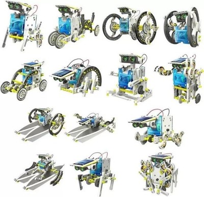 14-in-1 Solar Roboter Kit MINT Erziehungswissenschaft Zum Selbermachen Bauspielzeug für Kinder Geschenk