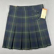 French Toast Girls Plaid School Uniform Scooter Skort Size 10 Green Pleated