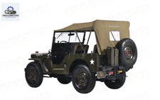Jeep Willys Cj2a Canvas Soft Top Full Cab 1945-49 Scissor Bow Summer Roof