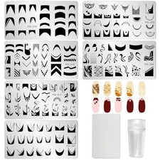  6pcs Nail Stamper Kit French Nail Stamping P...