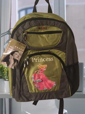 PRINCESS Clearance Sale DISNEY GREEN backpack High School Travel Laptop NWT