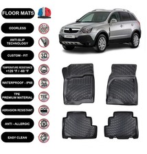 Floor Mats Liner Fits Opel Antara 2006-2012 Waterproof 4d Molded Black 4pcs