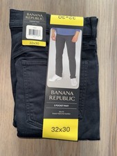 NWT Men's Banana Republic 5 Pocket Pant Slim Fit Stretch Fabric Black Size 30x32
