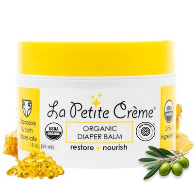 French Organic Diaper Balm (1 oz) - Healing & Nourishing Diaper Cream - Gentl...