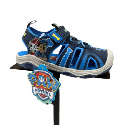 Paw Patrol Toddler Boys Light Up Sport Fisherman Sandals Size 7 Blue Closed Toe