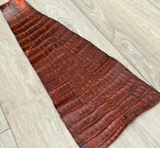 Mahogany Genuine Crocodile Belly Tail Hide Leather Skin real alligator Croc 091