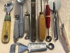 Vintage Kitchen Utensils Red Green Wood Tempered Steel Westmark Heuck Vaugman — photo 2