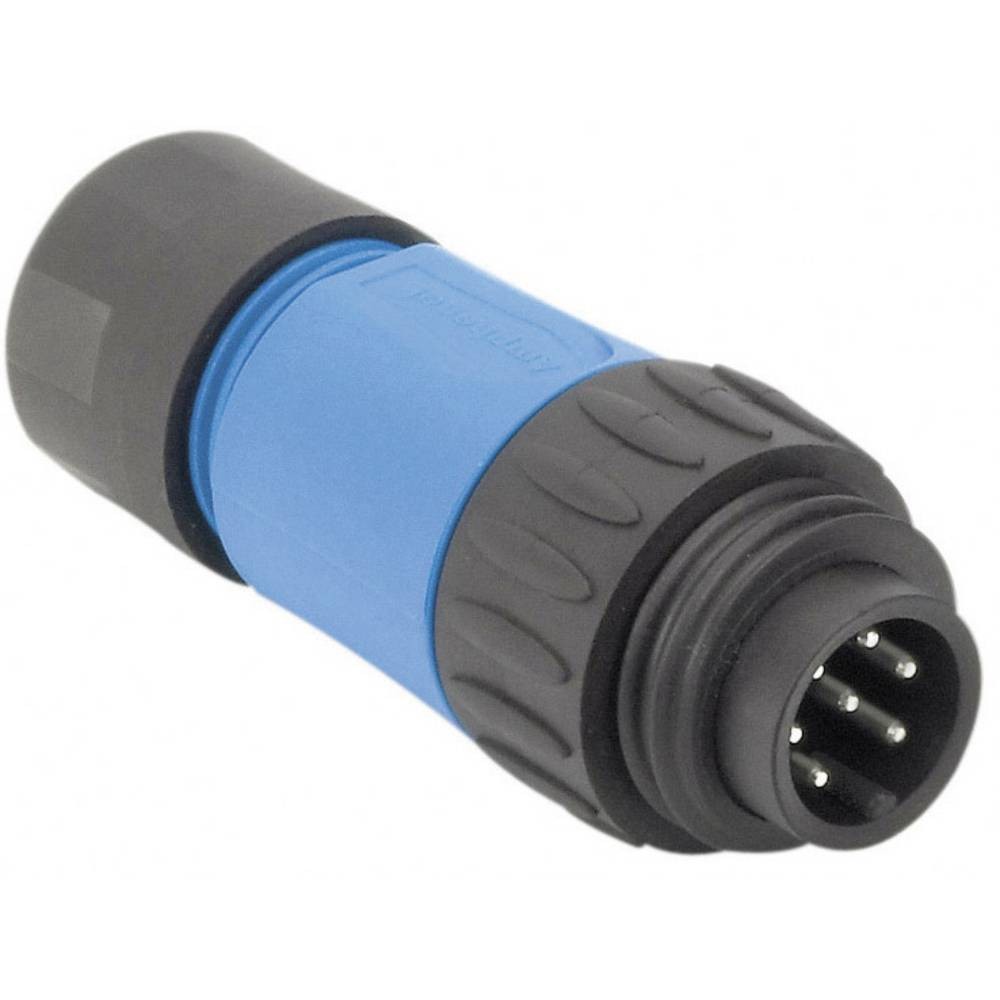 Cosse cylindrique mâle Amphenol C016 30H006 110 10 connecteur droit noir