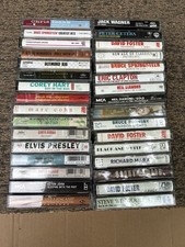 mixed rock cassette lot presley , foster , isaak , springsteen others