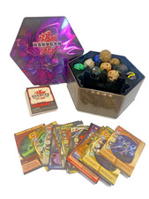Bakugan Battle Brawlers Tin Case Set with 24 Cards, 10 Figures, Rule Book