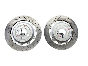 2014-2020 MERCEDES-BENZ S63 W222 OEM 5.5L REAR LEFT RIGHT BREMBO BRAKE ROTOR SET