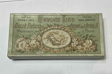 ANCIENNE BOITE EN CARTON PUBLICITAIRE SAVONS FINS GELLÉ FRERES PARFUMEURS PARIS
