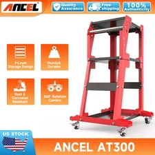 3-Tier Utility Rolling Rotation Tool Cart Trolley For Car Nozzle Clean Machine
