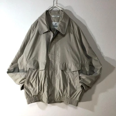 Vintage 90s Troy Bros lightOuter Bomber jacket beige used in JAPAN Size XL(LL) - Image 1 of 4