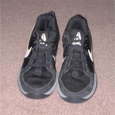 Nike Men's Low Top Basketball Sneakers Lace-Up Black Gray White Rubber Sole Ja 2