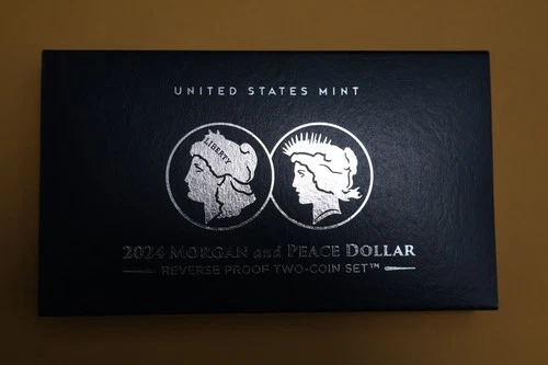 2024 Morgan and Peace Dollars Reverse Proof with Box and CoA