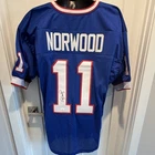 Scott Norwood Buffalo Bills #11 Signed Football Jersey James Spence (JSA) COA