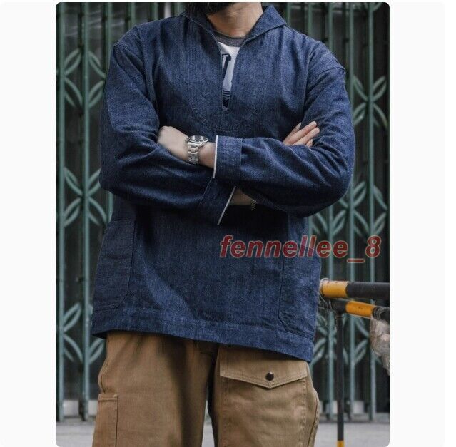 Bronson 1917 USN Dungaree Jumper Selvage Denim Pullover Vintage Bronson 1917 USN Dungaree Jumper Selvage Denim Pullover Vintage