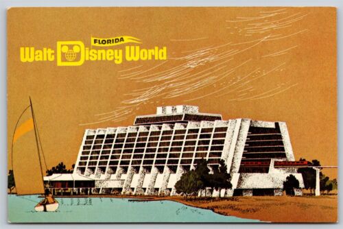 Postcard Contemporary Resort Pre-Opening 1971 Walt Disney World FL FL-024 T141