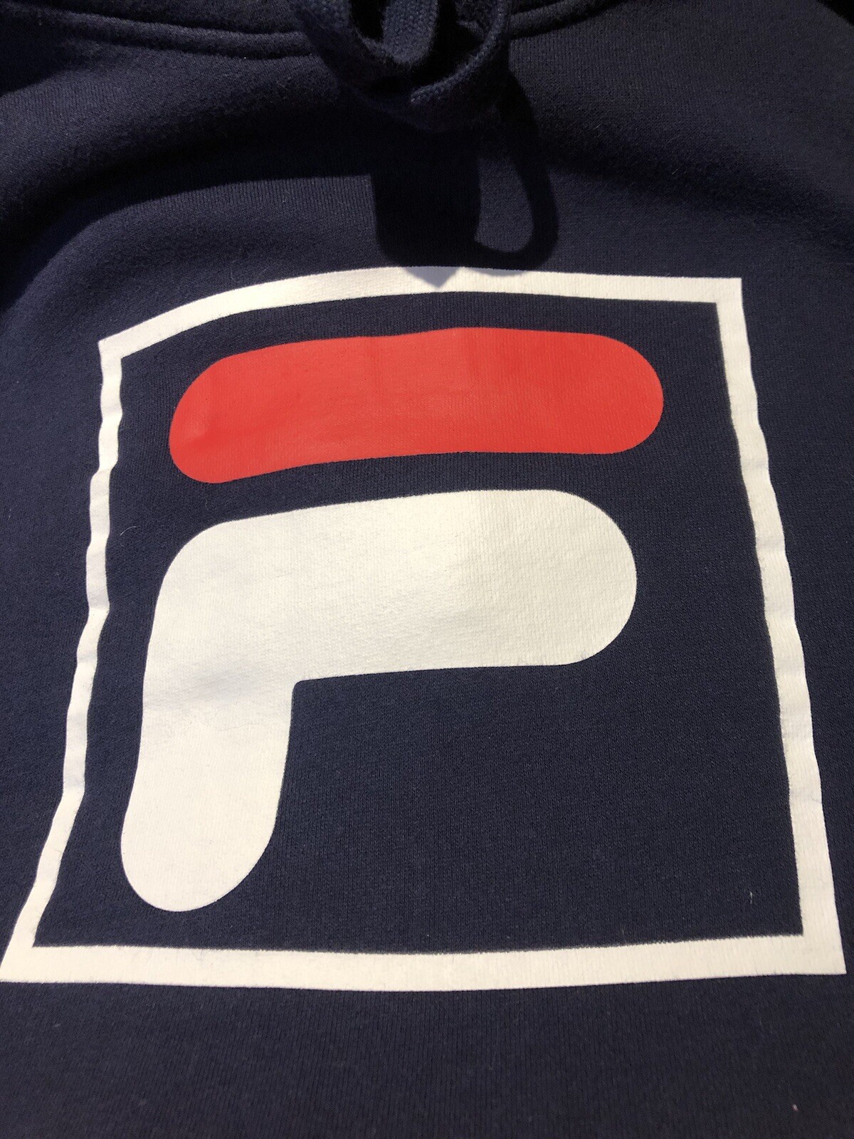 Felpa con cappuccio Fila colore blu rosso