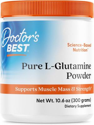 Doctors Best Pure L-Glutamine Powder, Supports Muscle Mass & Strength, Non-Gmo, 