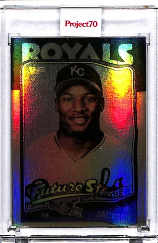 2021 TOPPS PROJECT 70 #598 - BO JACKSON BY BOBBY HUNDREDS - RAINBOW FOIL 60/70