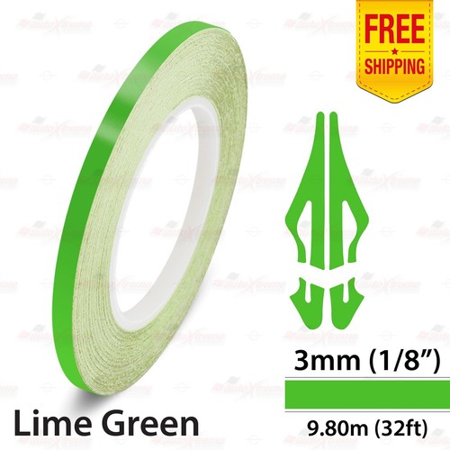 PinStriping Pin Stripe Adhesive Tape Body Styling Decal Vinyl Sticker LIME GREEN - Picture 16 of 27