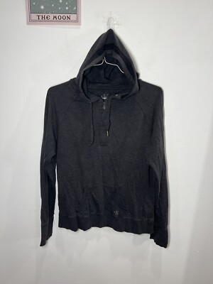 CALVIN KLEIN Men's Black Hoodie Half Zip Sweatshirt Size Extra Large XL  Gray