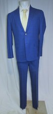 Brooks Brothers Golden Fleece Sample Blue Windowpane Two Button Suit 40R NWT