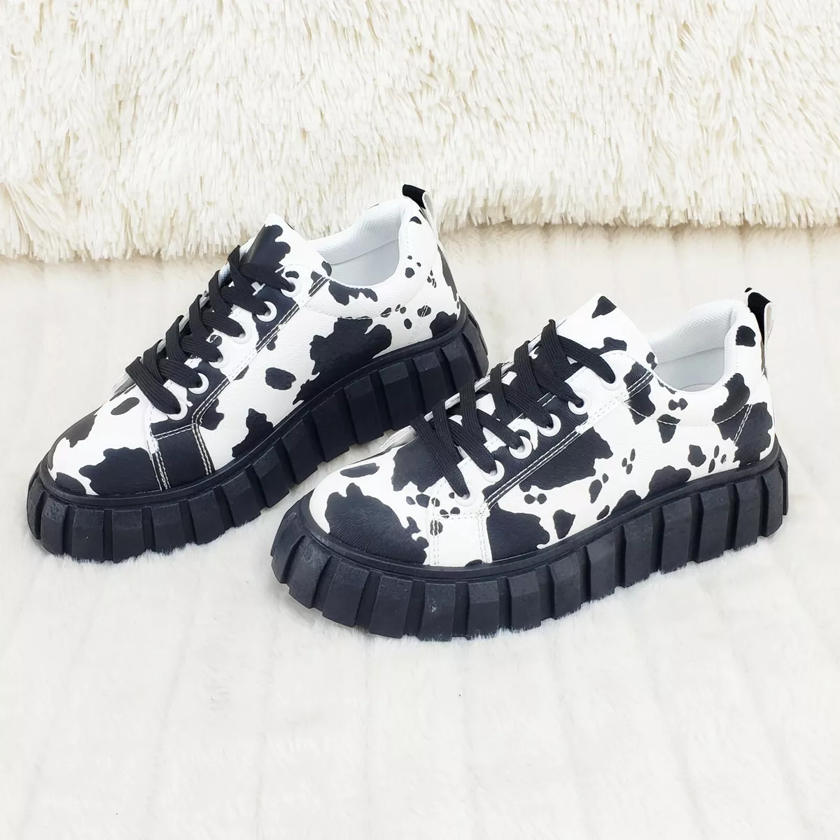 Cow print sneakers sale