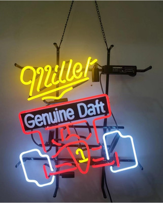 MGD Racing Car Neon Sign 19x15 Lamp Bar Man Cave Restaurant Wall Decor ...