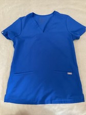 Figs Scrub Top Xs Womens Blue Technical Collection