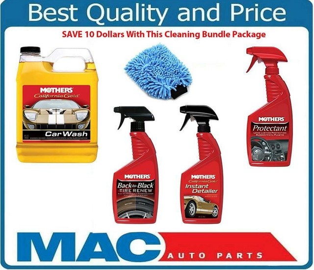 5 Pcs Kit Mothers Brand Produtcs Soap Tire & Interior Car Cleaner