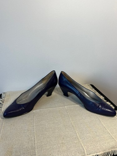 Charles Jourdan Paris Damen - 8 dunkellila Leder Vintage Pumps Made in Franсе - Bild 7 von 21