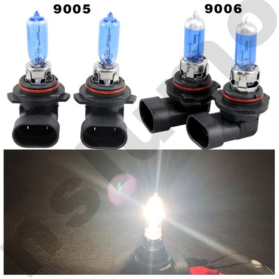 2set Combo 9006 9005 6000k White Xenon Hid Halogen Hi Low Beam Headlight Bulbs - Bild 1 von 3