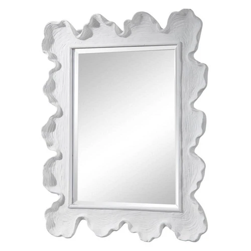 Uttermost Sea Coral Coastal Glass and Resin Mirror in Matte White - Picture 2 of 12