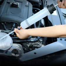 Auto Oil Fluid Extractor Filling Syringe Bottle Transfer Manual Pump Tools 200cc