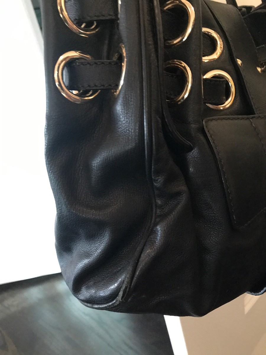 Jimmy Choo Ramona Black Leather Shoulder Bag | eBay