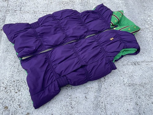 Ralph Lauren Girl Kid Vest Reversible Green/ Purple Sleeveless Jacket Sz L 12-14 - Picture 10 of 11