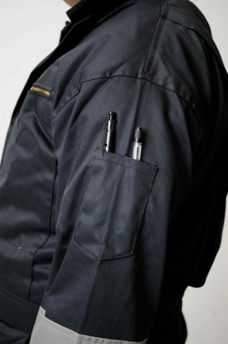 Men Unisex Hi Viz Reflective Zip Coverall Overalls Boiler Suit Safety Heavy Work - Picture 7 of 21