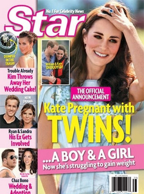 STAR Magazine Kate Middleton Prince William Sandra Bullock Cher Ryan Reynolds U2
