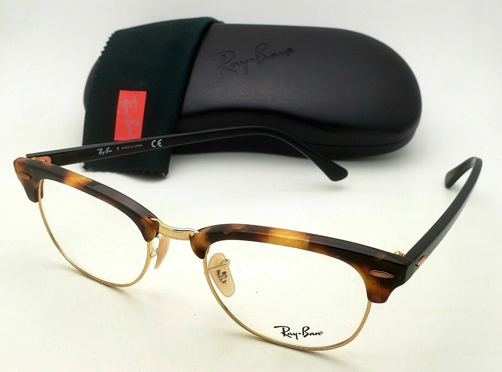 New RAY-BAN Eyeglasses RB 5154 5494 49-21 Tortoise-Black-Gold Frames | eBay